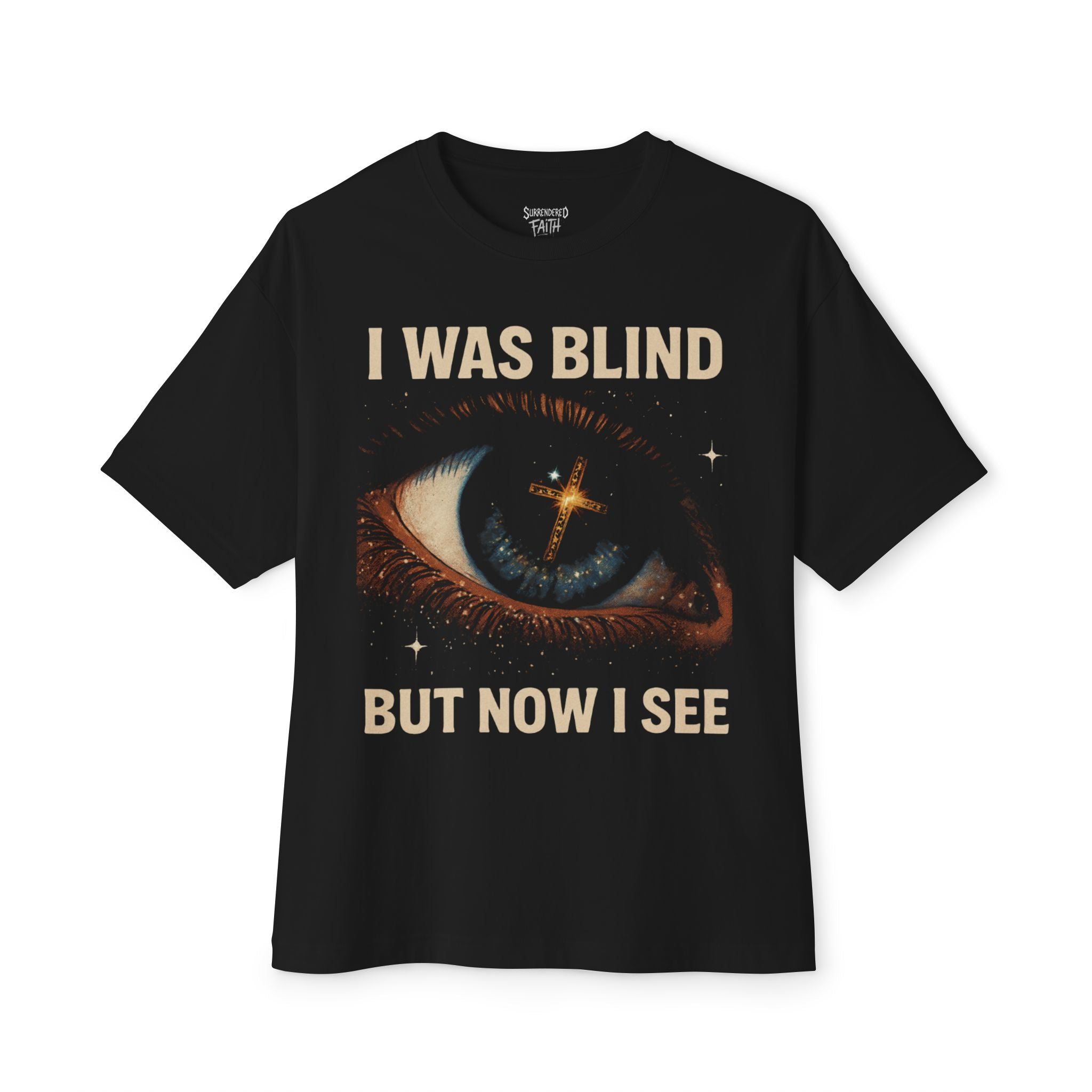 "I was BLIND, now I SEE" Oversized Boxy Tee